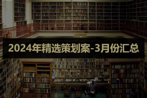 2024年精选策划案-3月份汇总